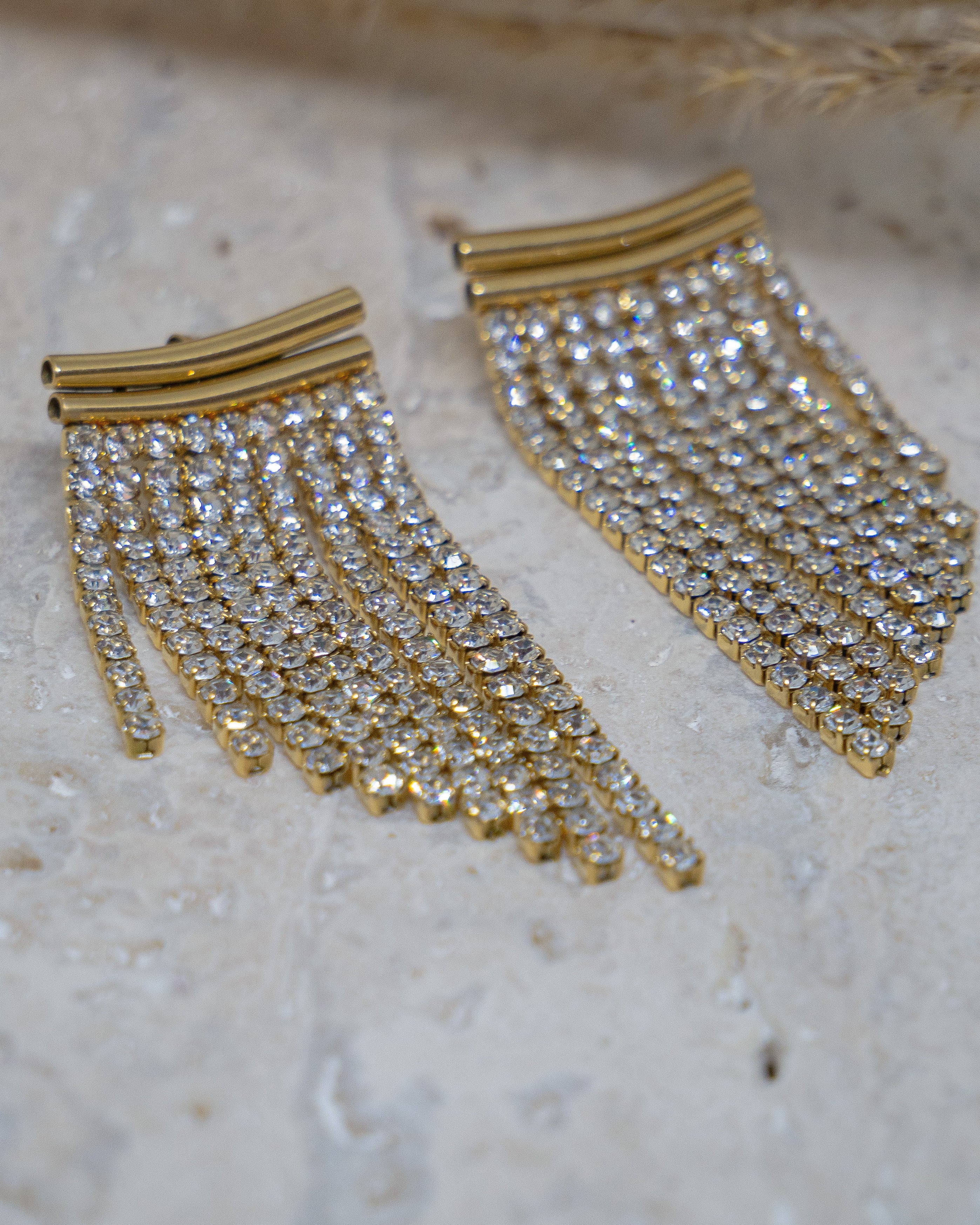 Gouden statement oorbellen