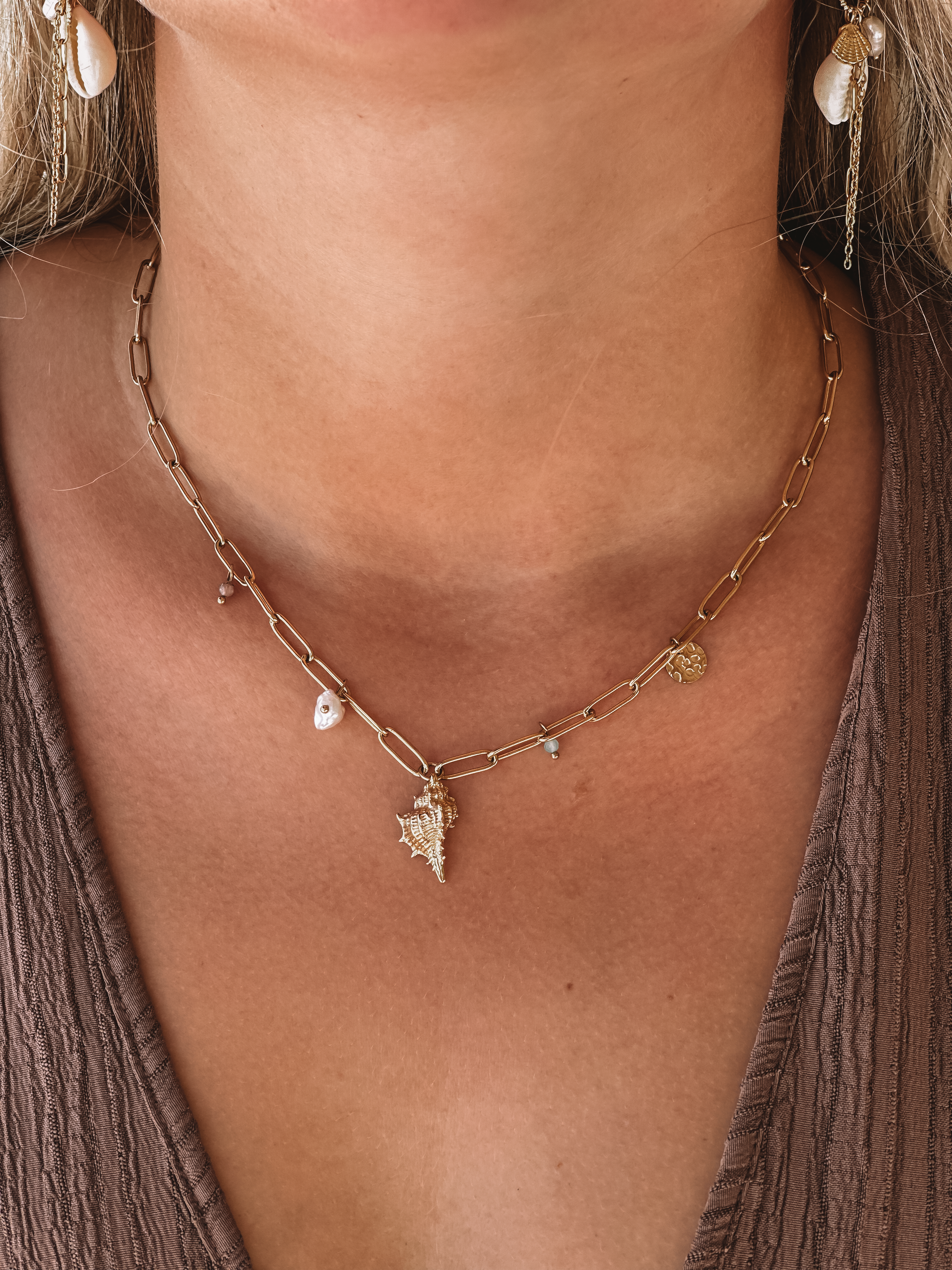 bedelketting-goud-ocean-zomers