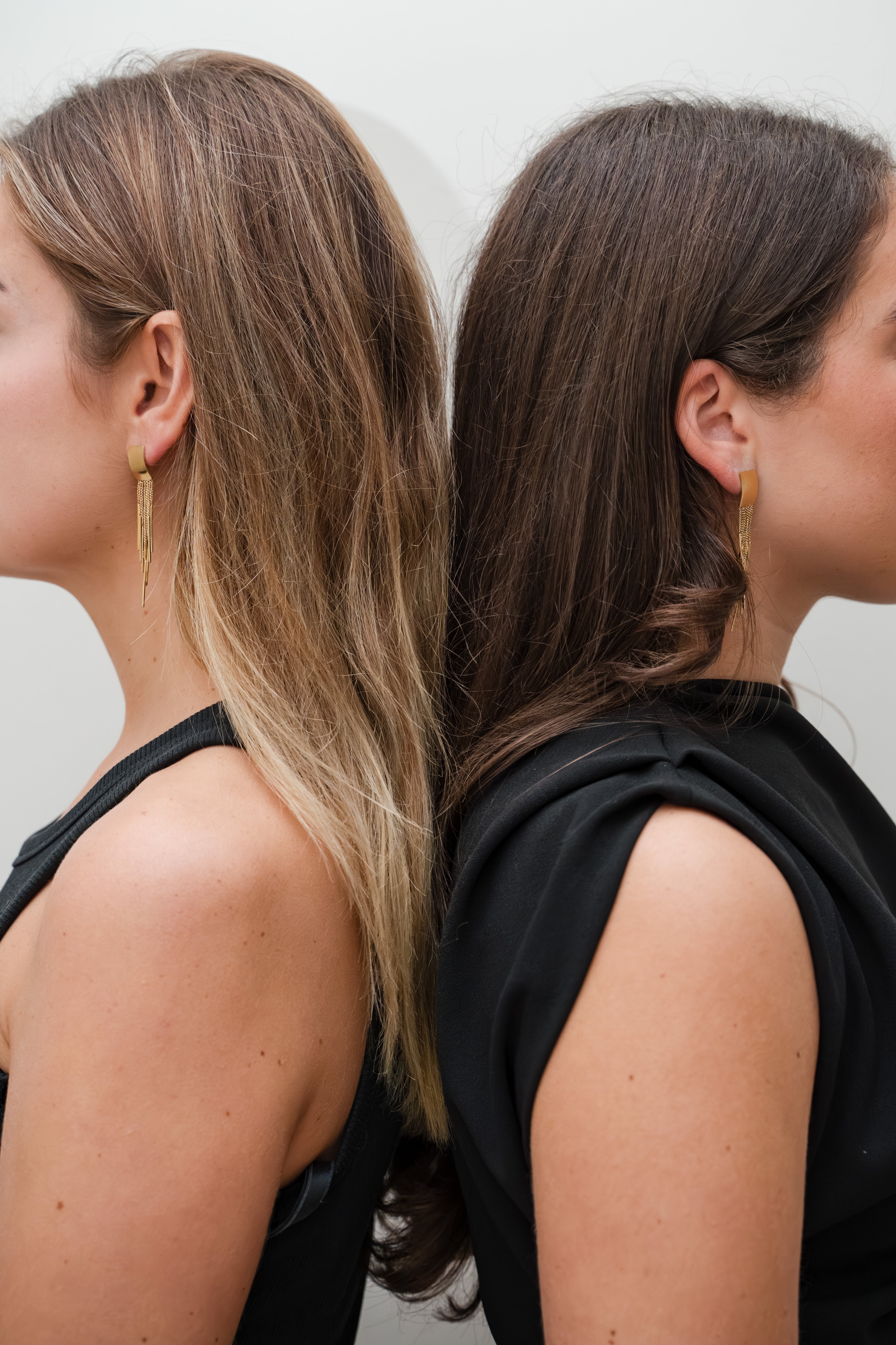 Gouden statement oorbellen met franjes